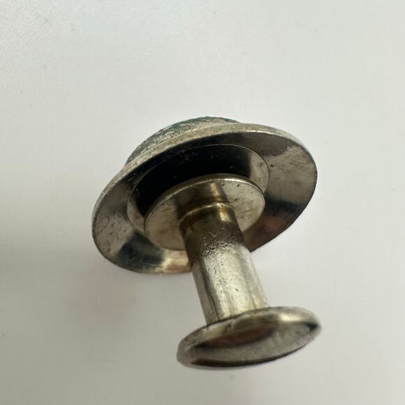 Vintage silver tone domed glass reverse painted intaglio horses cameos cufflinks - Picture 7 of 7